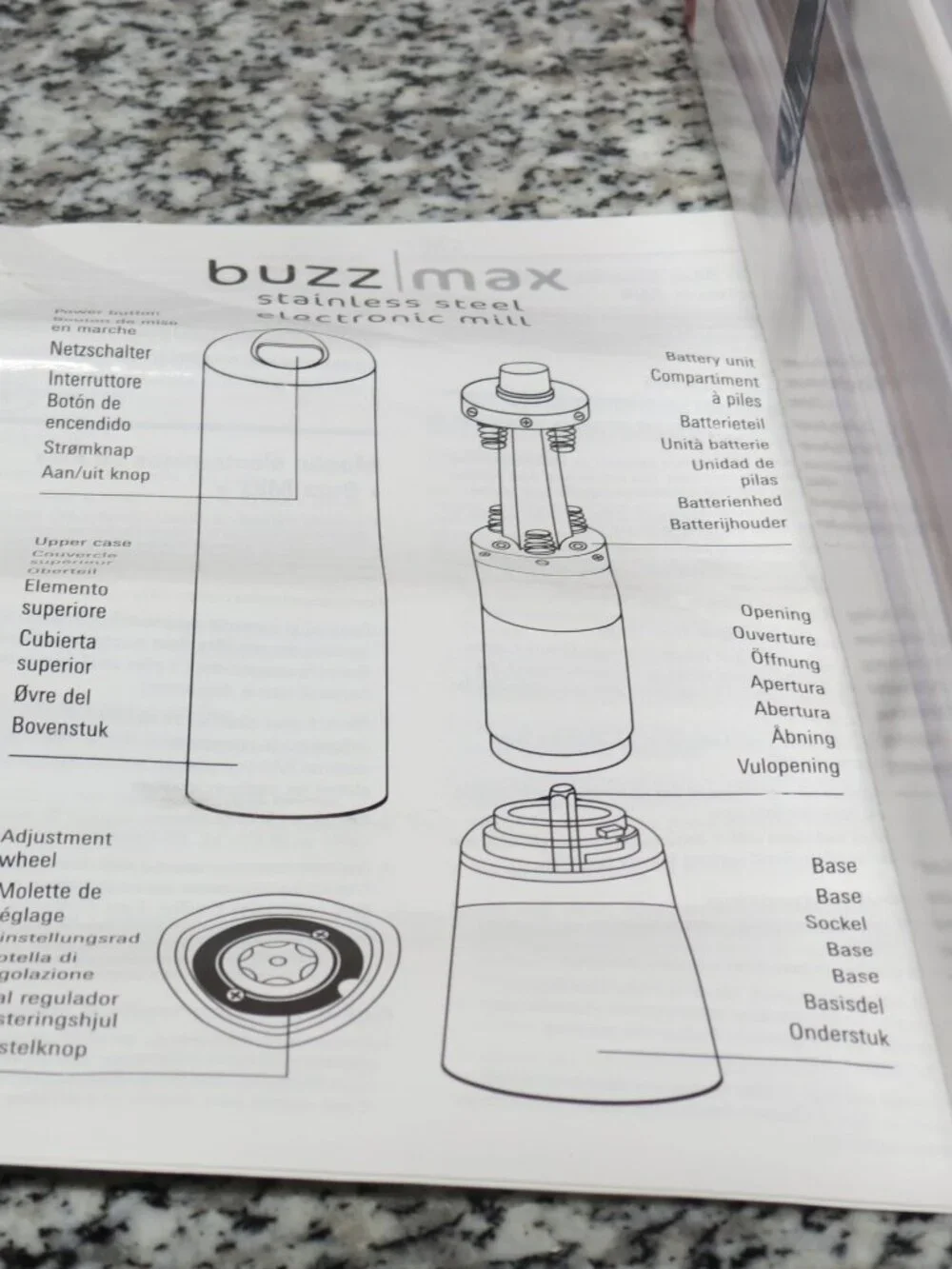 NEW IN BOX Cole & Mason Stainless Steel Electronic Mill for Pepper/Salt//TESTED
